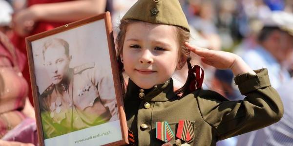 Child in the Red Army uniforms