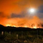 wildfire on the hillside