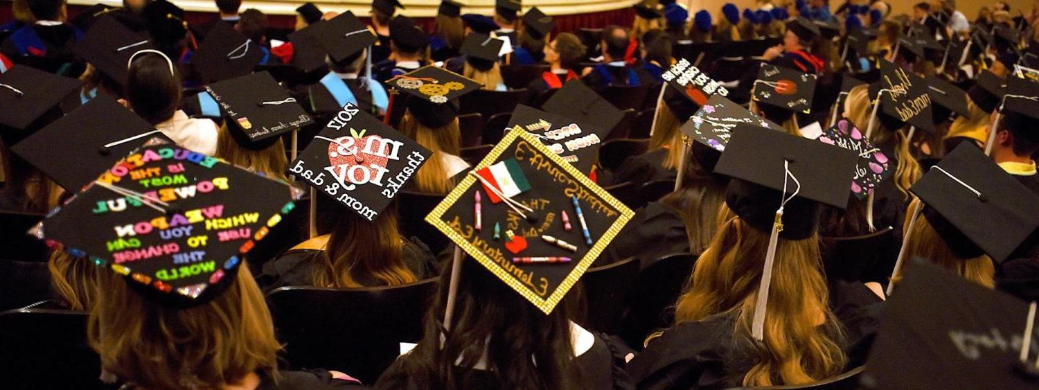 Students in graduation caps