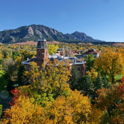 Old Main building during fall