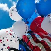 Red, white and blue balloons for Fourth of July